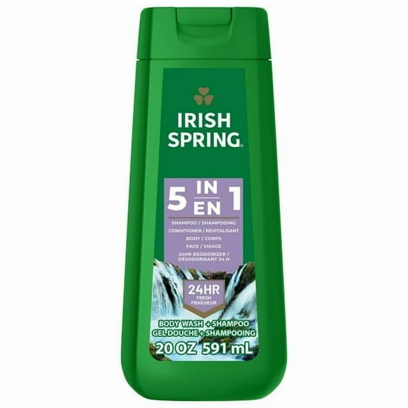 Irish Spring Gel Douche 5-en-1 pour Hommes, 591 ml, 591 ml