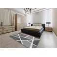 thumbnail image 5 of Ahgly Company Machine Washable Indoor Round Transitional Gray Cloud Gray Area Rugs, 7' Round, 5 of 7