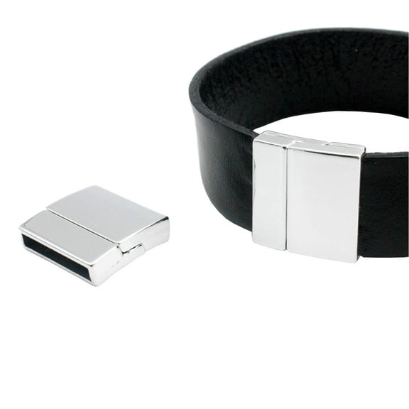 shapesbyX 5 Pieces Magnetic Clasps and Closure Bracelet Making 20mmx3mm Inner Cord End