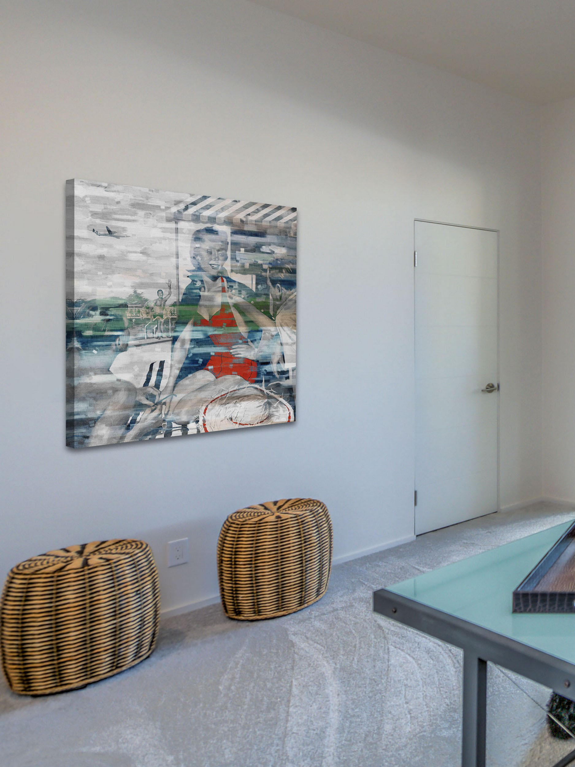 "Beach Babe" Painting Print on Wrapped Canvas