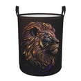 thumbnail image 1 of DouZhe Waterproof Collapsible Large Laundry Baskets, Lion Feline Predator Prints Circular Hamper with Handles, 1 of 7