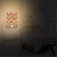 thumbnail image 2 of Yayeee 2-Pack Plug in LED Night Lights with Light Sensors Motion Detectors, Orange Geometric, 2 of 7