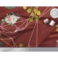 thumbnail image 2 of Soimoi Viscose Chiffon Fabric Leaves & Ranunculus Floral Fabric Prints By Yard 42 Inch Wide, 2 of 3