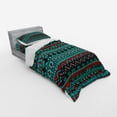thumbnail image 3 of Ambesonne Tribal Bedding Set 4 Pcs, Hand Drawn Aztec, Queen, Red Blue Teal, 3 of 3