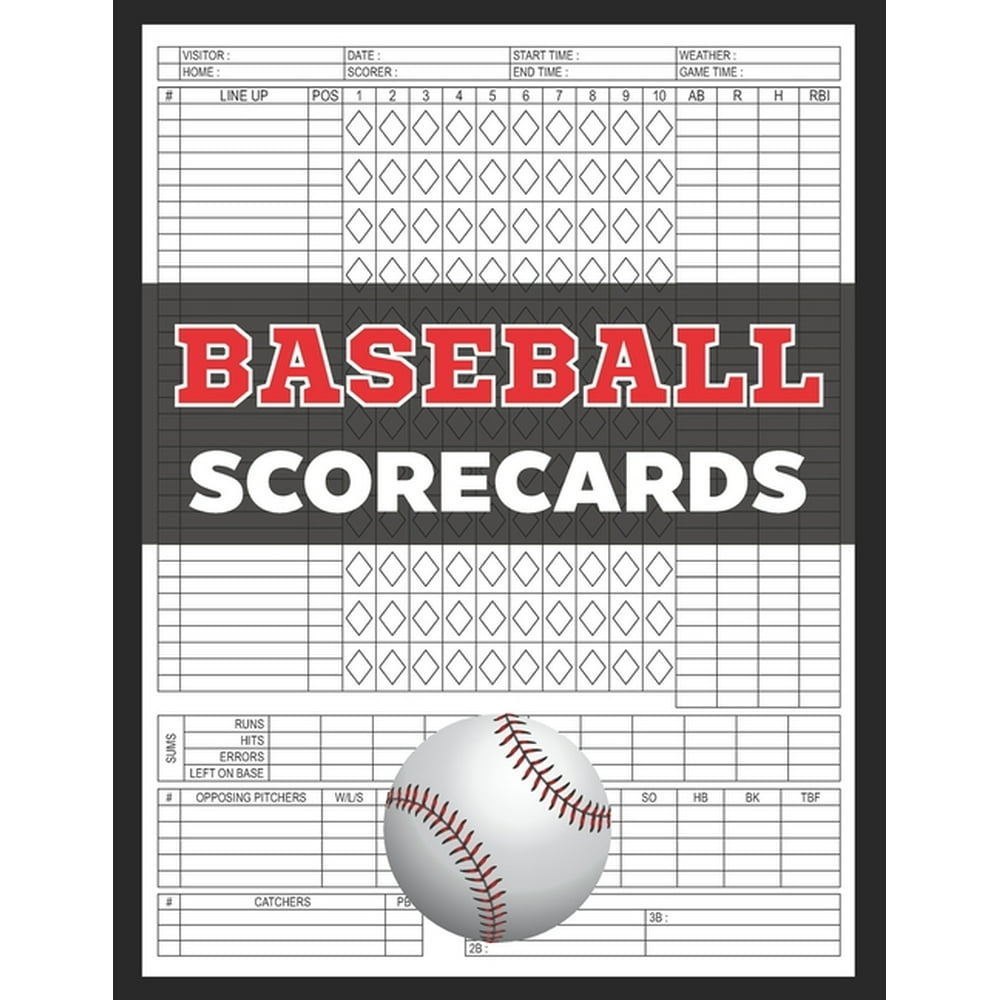 BASEBALL Scorecards For Scoring Baseball Games Large Size 8.5 x 11