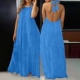 thumbnail image 2 of Admvng Dress for Women Backless Sleeveless Casual Summer Flowy VacationDress, 2 of 7