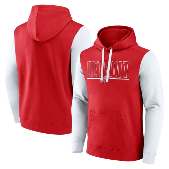 Men's Logo Athletic Red Detroit Red Wings Deliver Fleece Pullover Hoodie