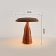thumbnail image 2 of Lámpara de mesa retro de madera giratoria táctil for dormitorio, lámpara de noche, estudio, 2 of 6