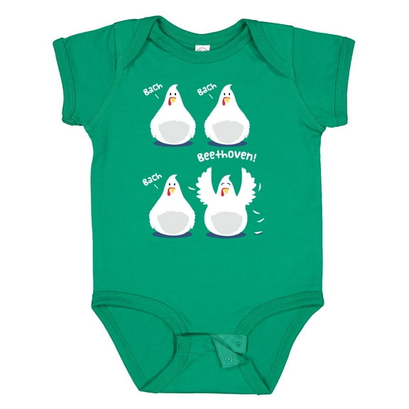 Inktastic Bach Beethoven Funny Chicks Boys or Girls Baby Bodysuit