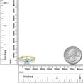 thumbnail image 6 of Gem Stone King 14K Two Tone Gold Sky Blue Topaz and Lab Grown Diamond Engagement Ring for Women | 3.38 Cttw | Round 8MM | Gemstone November Birthstone | Size 7, 6 of 6
