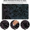 thumbnail image 4 of Large Gaming Mouse Pad, Non-Slip Rubber Base Water-Resistant Mousepad Desk Mat for Computer Keyboard, 35.4" x 15.75" Extended Desk Pad with Stitched Edges for Office Gaming, Contour Line-Black, 4 of 6