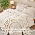 thumbnail image 7 of Queen Comforter Set Ultra-Soft Bed in a Bag Queen Size 7 Pieces Oeko-TEX Certified Bedding Set with Down Alternative Comforter Sheets Pillowcases Shams Beige, 7 of 7