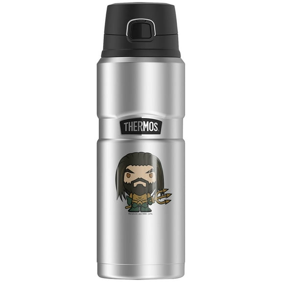 Aquaman Movie Chibi, THERMOS STAINLESS KING Stainless Steel Drink Bottle, Vacuum insulated & Double Wall, 24oz