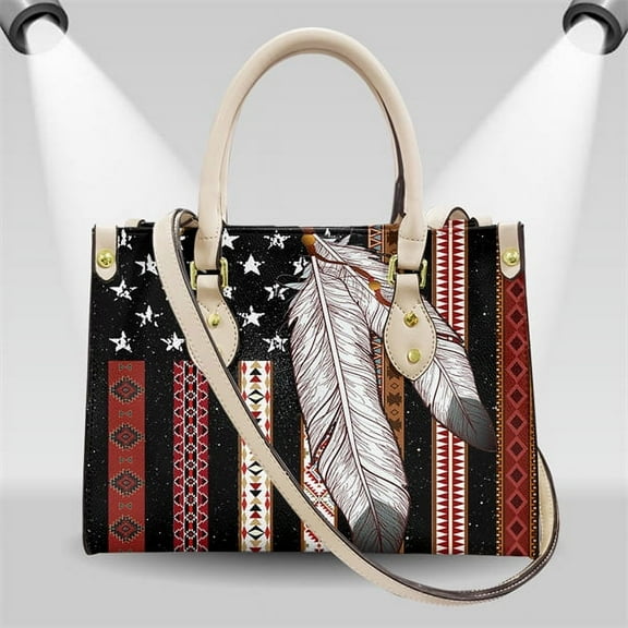 Tribal Feather Crossbody Bags for Women Ladies Designer Tote Handbag Top-Handle High Quality Shoulder Bag Sac A Main