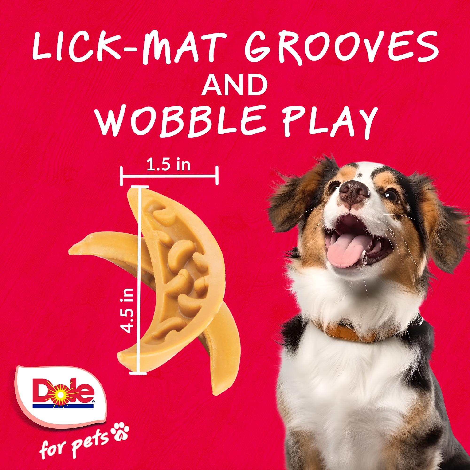 Dole Freshly Fetched Lasting Chew Treats for Dogs, Banana Flavor, Contains No Wheat, Corn or Soy, 8 oz - 5ct