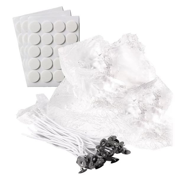 Set de cera en gel para hacer velas Vehipa, 1 kg, con mechas y pegatinas
