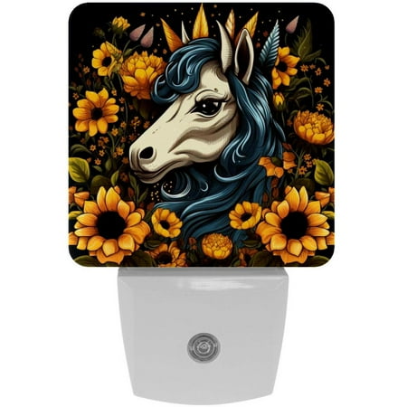 

Unicorn skeleton LED Square Night Lights - Stylish and Energy-Efficient Illumination for Any Room - Set of 2