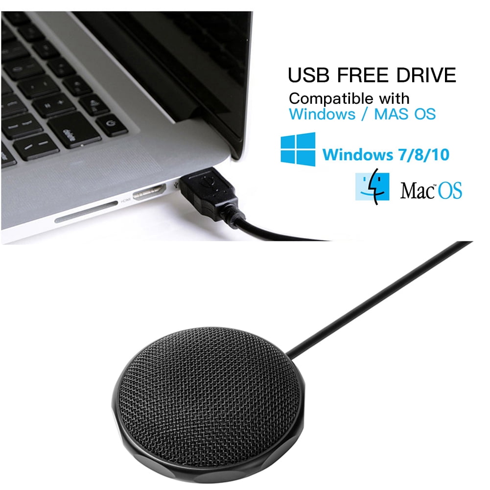 Kepooman 360°Rotable Handheld Microphone for Singing Recording, Black