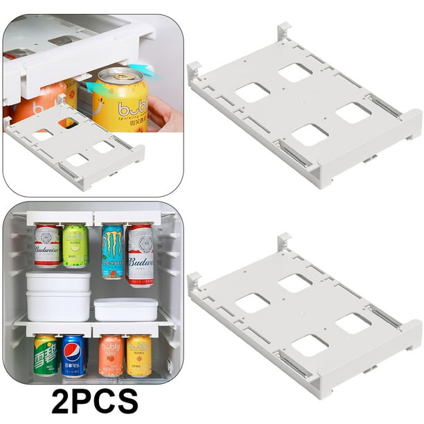 Estante Almacenamiento para Refrigerador Contenedor Doble Portabotellas