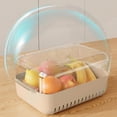 thumbnail image 5 of Large Double Layer Kitchen Drainage Basket - Multifunctional Vegetable/Fruit Washing Basin with Filter, Durable Colander for Kitchen Sink, Essential Food Prep & Storage Tool, 13*8*4in, Beige, 5 of 7