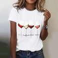 thumbnail image 2 of Ruyang Women Summer Tops, Womens Graphic Tees Summer Vintage Short Sleeve Cotton Crew Neck Funny Printed T Shirts Tops, 2 of 5