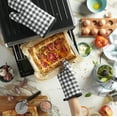 thumbnail image 3 of KITCHENAID Gingham Oven Mitt 2-Pack Set, Matte Black, 7"x13", 3 of 5