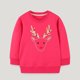 thumbnail image 5 of Gibobby Blusas Casual Sudadera de algodón con cuello redondo para bebés, niños y niñas, ropa navideña de 1 a 7 años(Rosa, 4-5 Años), 5 of 5