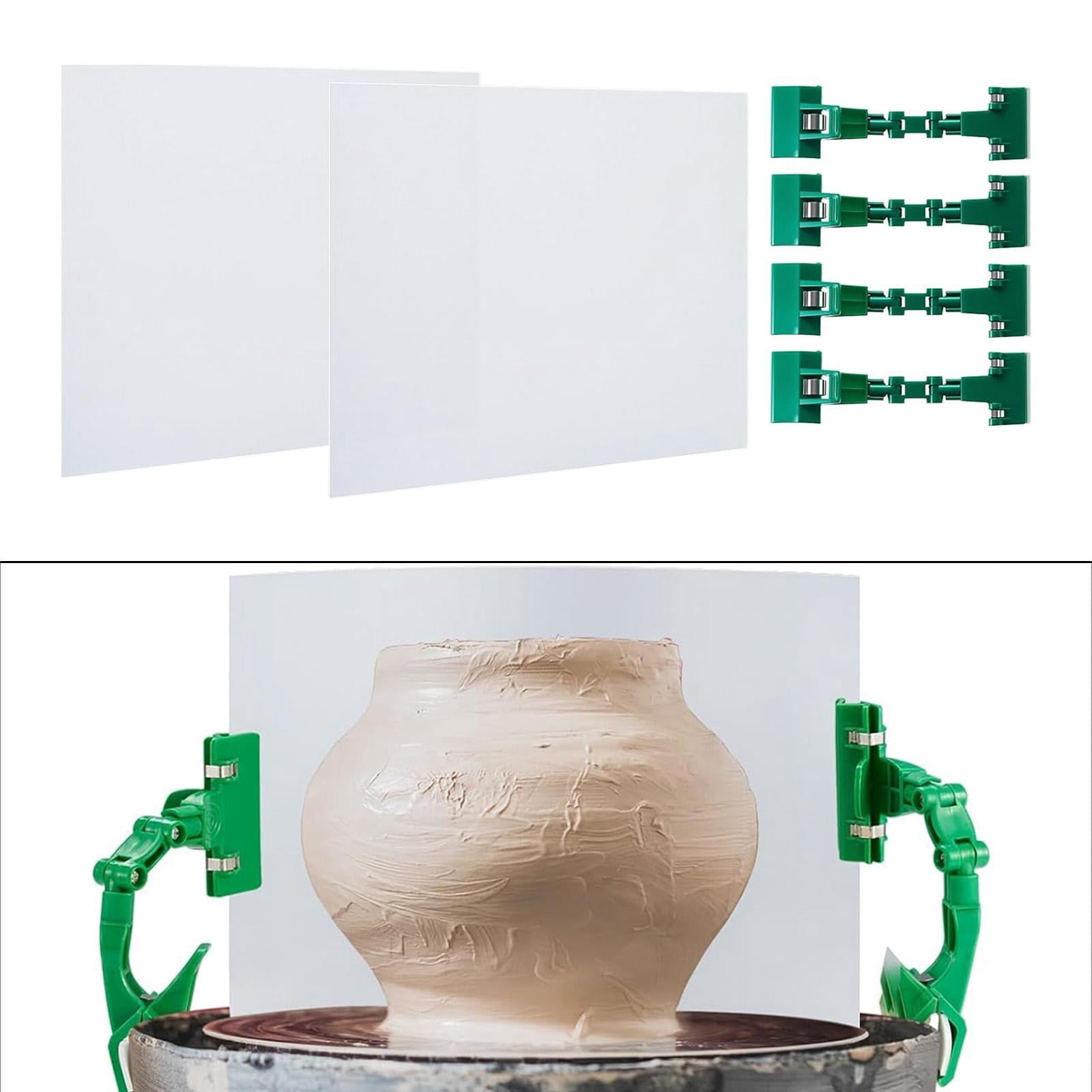 Abbraccia 2 Pieces Clay Screen for Pottery Tool Protection Keep Tidy Stable Crafts for Pottery Wheel Forming Machine Protection