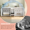 thumbnail image 4 of Yeshouse Wooden Cat Litter Box Enclosure for 2 Cats, Double Compartment Hidden Litter Box, White Modern Design Cat House, 4 of 5