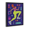 thumbnail image 3 of Stupell Industries Modern Woman with Fitness Weights Black Floating Frame Canvas Art, 17 x 21, by Victoria Barnes, 3 of 8
