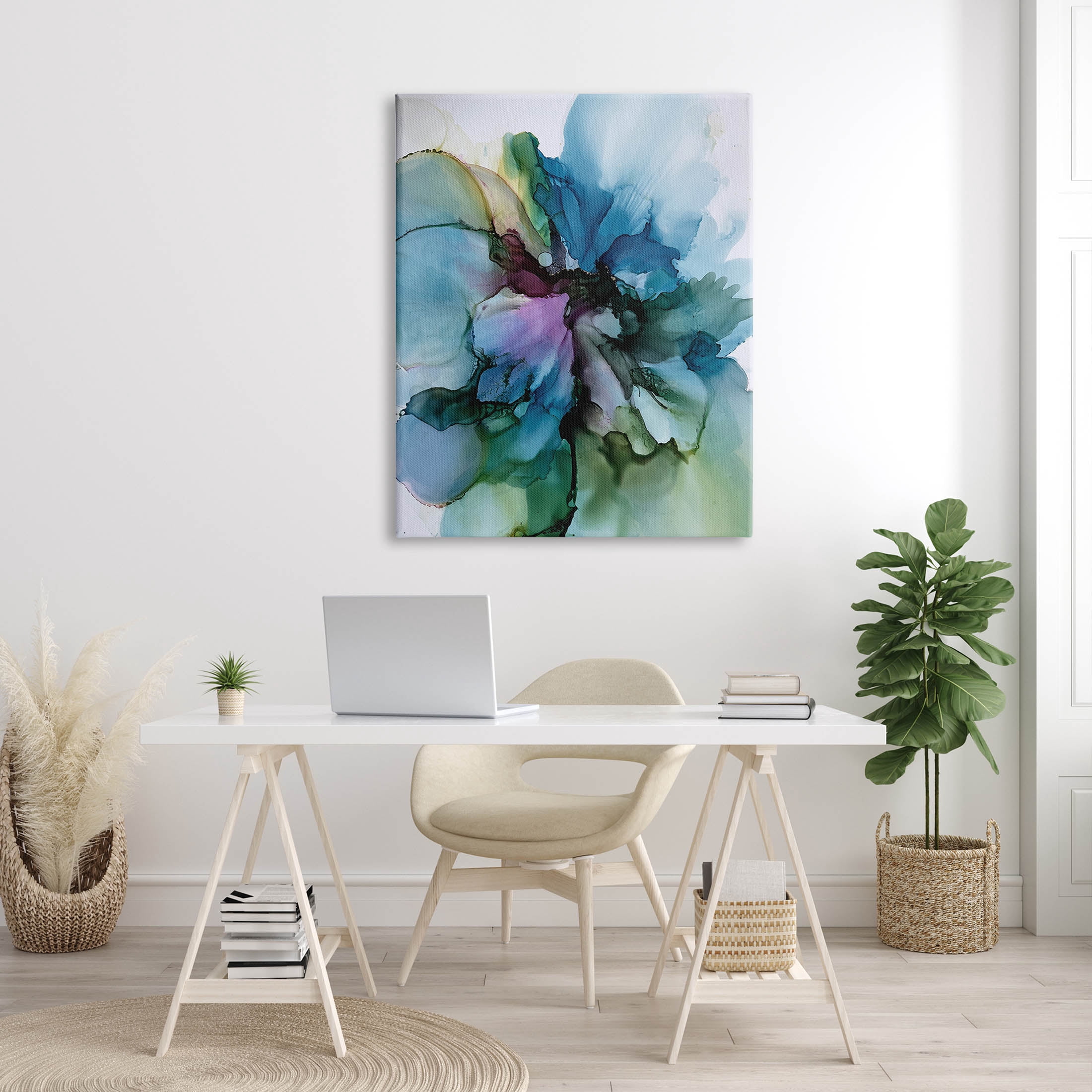 Blooming Abstract Arrangement Abstract Graphic Art Gallery Wrapped Canvas Print Wall Art