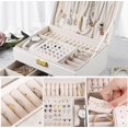 thumbnail image 4 of Joyero de viaje, caja de almacenamiento de joyas, mantenga sus joyas en orden, nunca las pierda ni las dañe para anillos, aretes, collares, pulseras y relojes, regalo perfecto, 4 of 5