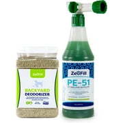 ZeoFill Starter Pack - Backyard Deodorizer 4oz  PE-51 Pet Urine Odor Eliminator 32oz  Outdoor Use  Eliminator & Deodorizer