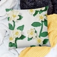 thumbnail image 2 of BANET Yellow Rose Flower Embroidered Throw Pillow Covers, Farmhouse Decorative Accent Pillowcase, Cushion Covers, Lumbar Pillow for Farmhouse Home Decor 12x12in, 2 of 5