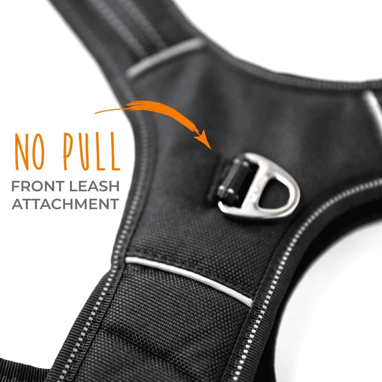 Mighty Paw Sport Harness 2.0 - Padded Dog Harness - Adjustable Neck and Chest Straps - Reflective Stitching - Dog Harness with Metal Buckle - Dog Harness Running - No Pull Harness - X-Large - Black