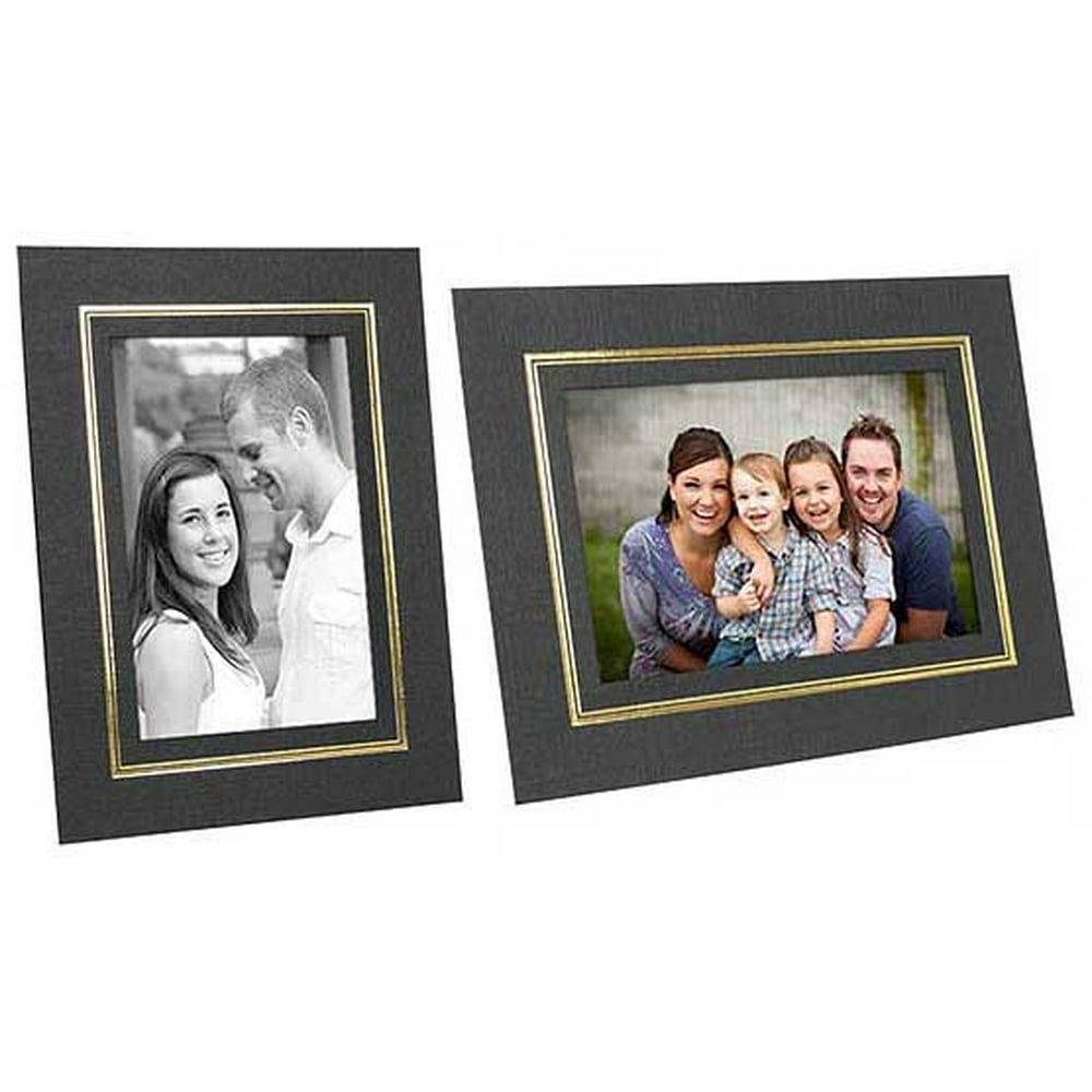 Cardboard Picture Frames 81/2x11 Black w/Gold Foil Border (25 Pack