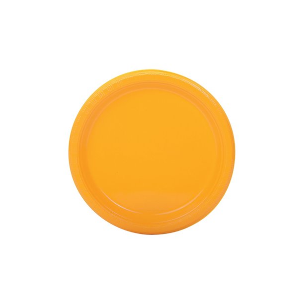 7" Yellow Plastic Plates (20Pc) Party Supplies 20 Pieces Walmart