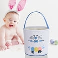 thumbnail image 2 of Under 10 Hangs Cute Animal Basket Holiday Rabbit Bunny Printed Canvas Gift Carry Candy Bag, 2 of 3