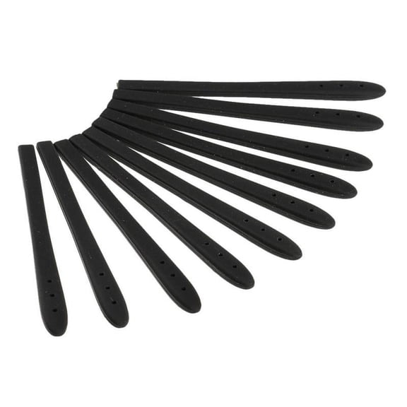 Pack of 10 Silicone Rubber Eyeglasses Spectacle Reading Glasses Temple Cover End Tips Ear Socks Tubes Replacement Black