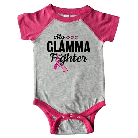 

Inktastic Breast Cancer Awareness My Glamma is a Fighter Gift Baby Boy or Baby Girl Bodysuit