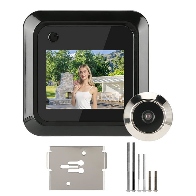 Visor de puerta inteligente de 2,4 pulgadas con pantalla TFT LCD, cámara gran angular de 95° de 0,3 MP y grabación de fotos.