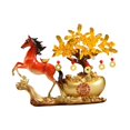 thumbnail image 4 of Figura de caballo, regalo de cumpleaños para negocios, tienda creativa, sala de estar, estatua de resina Naranja, 4 of 9