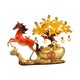 thumbnail image 4 of Figura de caballo de resina, estatua Feng Shui, centro de mesa, escultura animal de escritorio Naranja, 4 of 9