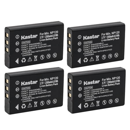 Kastar 4-Pack Battery Replacement for Pentax D-LI7 Battery Pentax Optio 450 Optio 550 Optio 555 Optio 750 Optio 750Z Optio MX Optio MX4 Digital Cameras