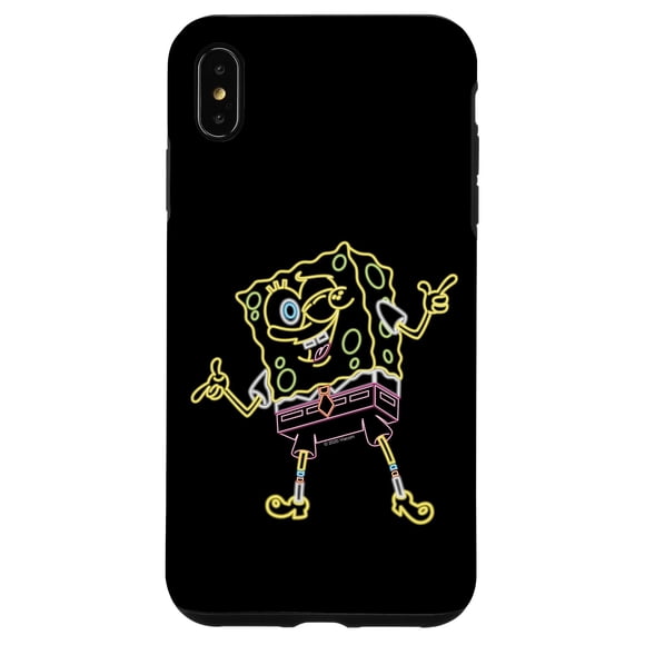 Funda para teléfono SPONGEBOB SQUAREPANTS Neon Line Art iPhone Xs Max