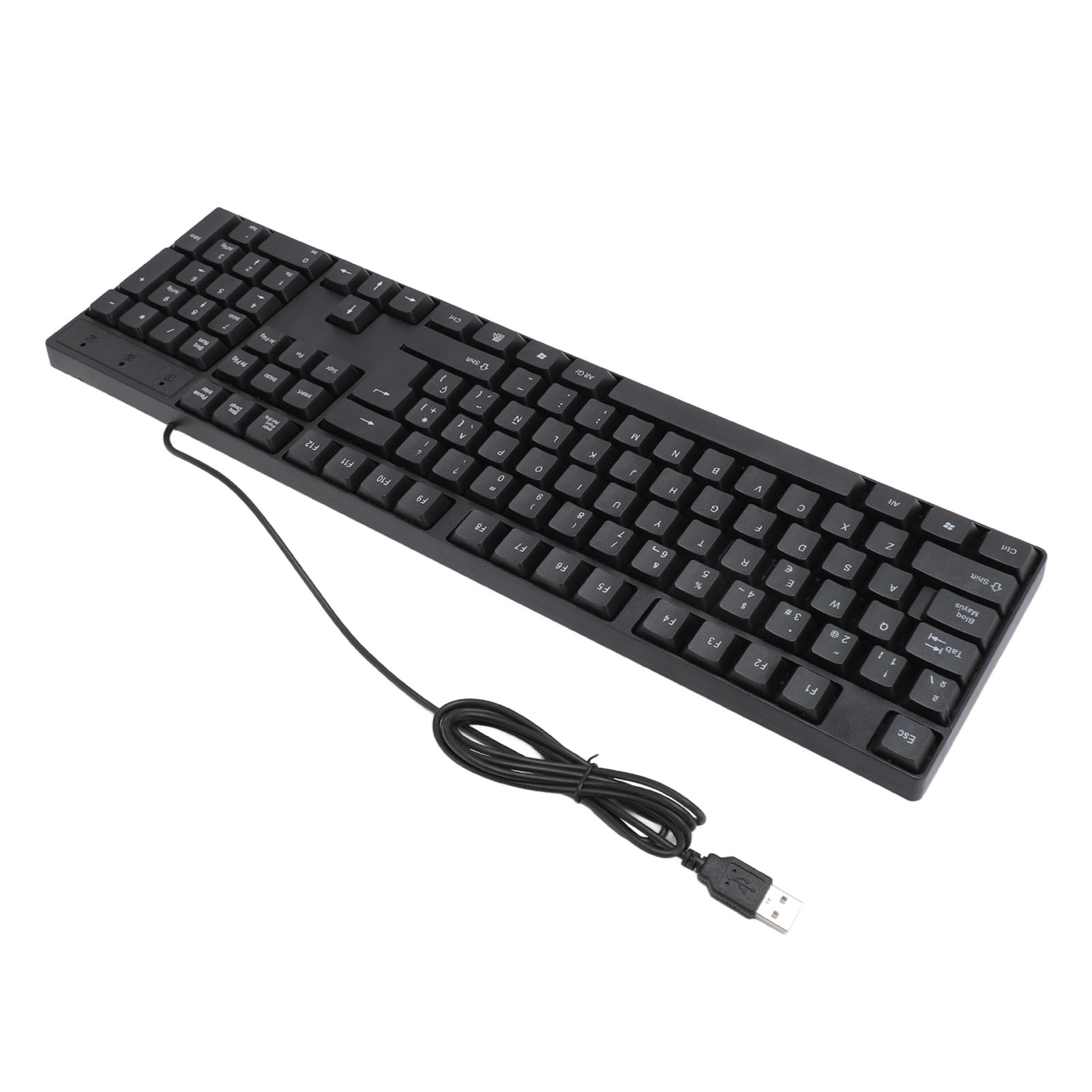 Riousery K1800 Minority Language Keyboard 104 Keys 4.2ft / 1.3m Cable Ergonomic Design USB Wired Gaming Keyboard