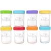 WeeSprout Glass Baby Food Storage Jars w/ Lids (8 oz, 8 Pack Set, Bright Variety)