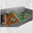 thumbnail image 6 of Number Soft Flannel Fleece Throw Blanket, Grunge Retro Wake up Alarm Clocks Old Fashioned Murky Poster Style Illustration, Cozy Plush for Indoor and Outdoor Use, 70" x 90", Multicolor, by Ambesonne, 6 of 6