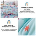 thumbnail image 6 of Btargot 5PCS Reversible Blue Rainbow Comforter Set Twin Girls Colorful Rainbow Bed-in-a-Bag Bed Set, 6 of 14