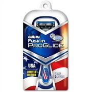 Gillette Fusion Proglide, Manual Razor, U.S. Flag, 1ea